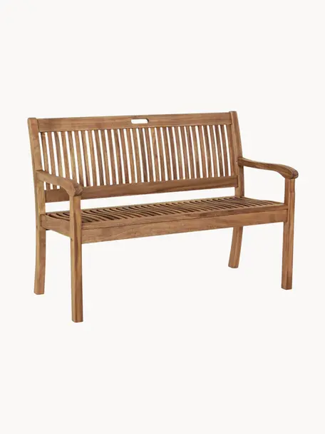 Záhradná lavička z dreva Noemi, Morené akáciové drevo, Akáciové drevo, Š 120 x V 88 cm