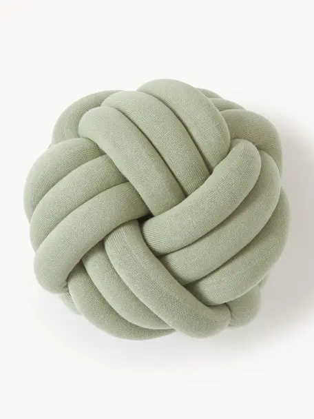 Uzlový vankúš Twist, Šalviová zelená, Ø 30 cm
