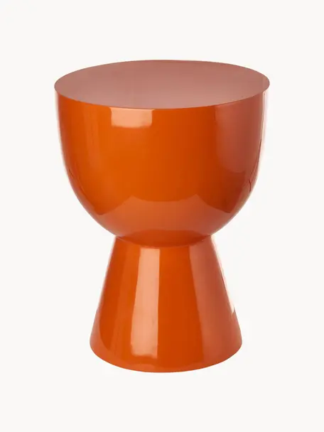 Okrúhly odkladací stolík Tam Tam, Plast, lakovaný, Oranžová, Ø 36 x V 46 cm