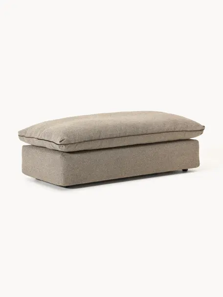 Puf reposapiés grande Felix, Tapizado: 100% poliéster Alta resis, Estructura: madera de pino y pícea ma, Patas: plástico Este producto es, Tejido greige, An 140 x F 60 cm