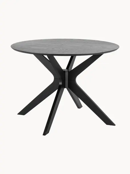Table ronde Duncan, Ø 105 cm, Noir, Ø 105 cm