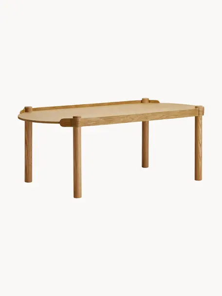 Oválny konferenčný stolík z dubového dreva Woody, Dubové drevo, s FSC certifikátom, Dubové drevo, Š 105 x H 50 cm