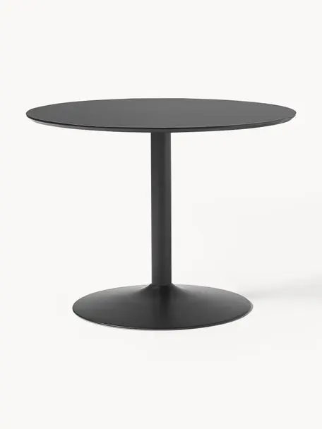 Ronde eettafel Menorca, Ø 100 cm, Tafelblad: hogedruklaminaat (HPL), v, Zwart, Ø 100 cm