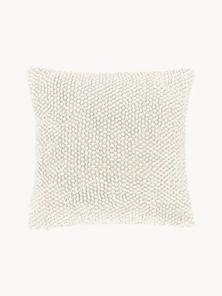 Kissenhülle Indi mit strukturierter Oberfläche, 100 % Baumwolle, Off White, B 45 x L 45 cm