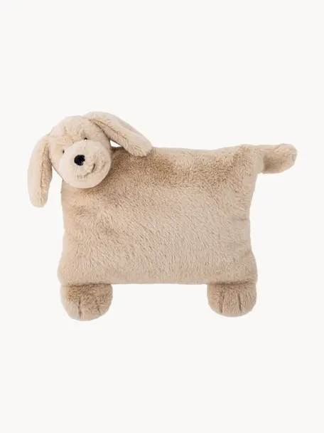 Coussin peluche Felix, Beige clair, larg. 37 x long. 45 cm