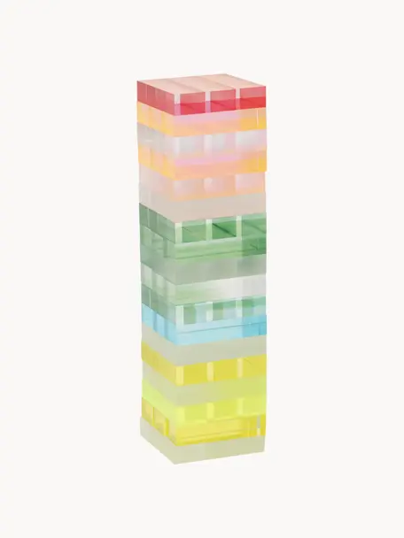 Juego jenga Sherbert, Plástico, Multicolor transparente, An 8 x Al 28 cm