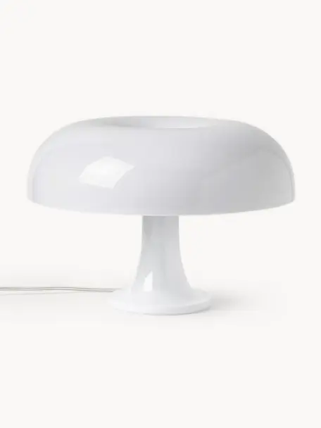 Petite lampe à poser Nessino, Polycarbonate, Blanc, Ø 32 x haut. 22 cm