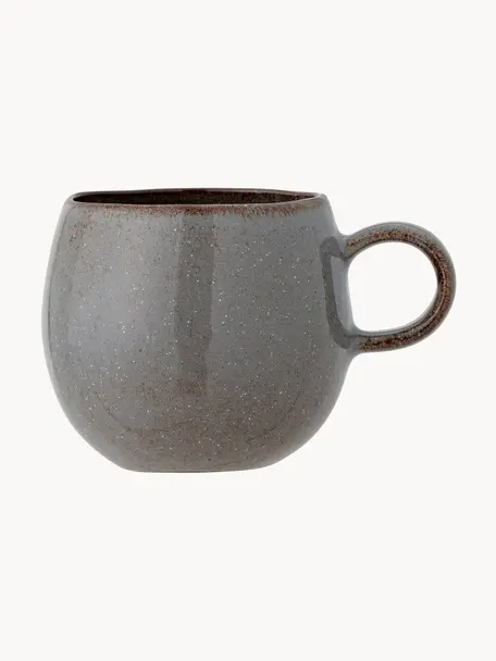 Tazza fatta a mano Sandrine 6 pz, Gres, Tonalità grigie, Ø 11 x Alt. 10 cm, 500 ml