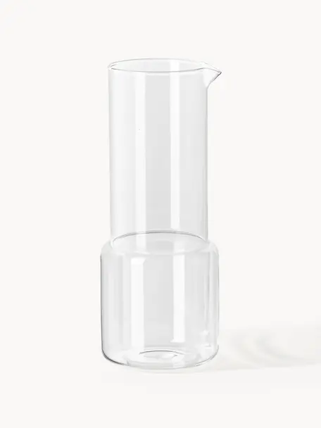 Jarro de agua soplado Gustave, 1,4 L, Vidrio de borosilicato, Transparente, 1,4 L