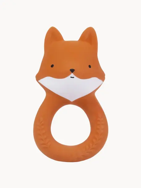 Beissring Fox aus Naturkautschuk, Naturkautschuk, Orange, B 7 x H 12 cm