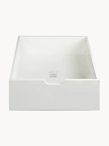 Dřevěná zásuvka do postele s kolečky Baby & Junior, Bílá, Š 55 cm, H 71 cm