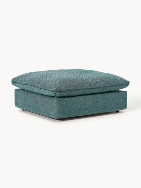 Pouf Felix, Tissu vert turquoise, larg. 100 x prof. 110 cm