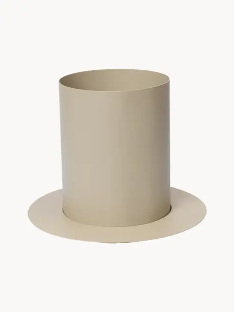 Cache-pot Auran, haut. 21 cm, Fer, revêtement par poudre, Beige clair, Ø 25 x haut. 21 cm