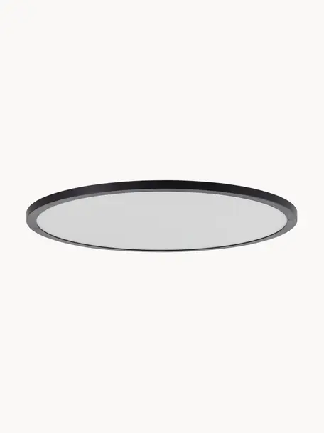 Dimbare LED paneel Tuco met kleurverandering en afstandsbediening, Lampenkap: kunststof, Diffuser: kunststof, Zwart, Ø 50 x H 3 cm