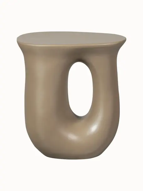 Stolik pomocniczy Moson, Tlenek magnezu, Greige, S 41 x W 45 cm