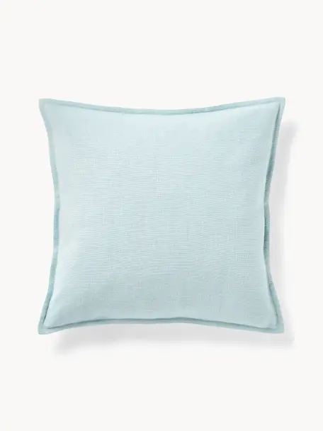 Bavlněný povlak na polštář Vicky, 100 % bavlna, Světle modrá, Š 50 cm, D 50 cm