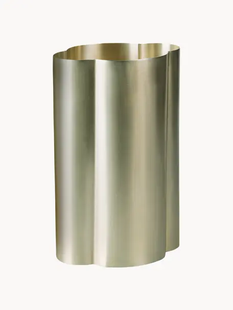 Vaso di design Move, alt. 25 cm, Ottone placcato argento, Argentato, Larg. 17 x Alt. 25 cm