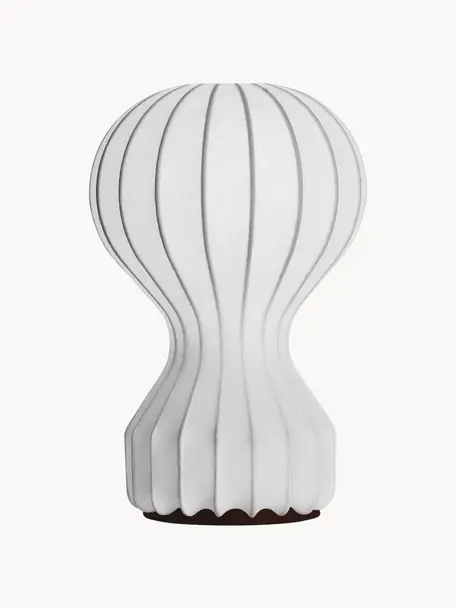 Dimmbare Tischlampe Gatto, Lampenschirm: Seide, Weiß, Ø 20 x H 30 cm