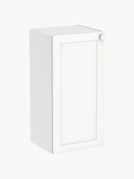 Armadietto da bagno Rafaella, larg. 42 cm, sinistra, Manico: alluminio rivestito, Bianco, Larg. 42 x Alt. 85 cm