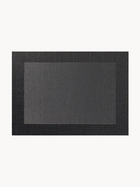 Tovagliette rotonde, 2pz - Nero - HOME