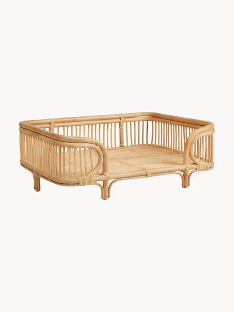 Haustierbett Otto aus Rattan, in verschiedenen Größen, Rattan, Beige, B 94 x T 75 cm