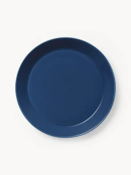 Plato llano de porcelana Teema, Porcelana vitro, Azul oscuro, Ø 26 cm