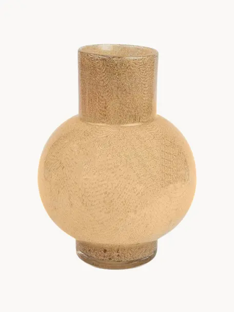 Vase en verre Sahara, haut. 29 cm, Verre, Beige, Ø 21 x haut. 29 cm
