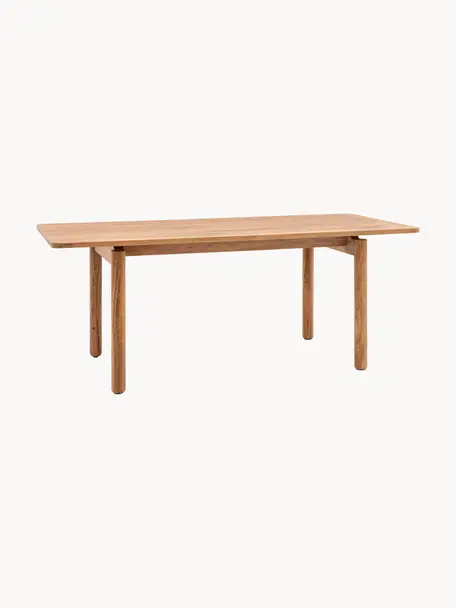 Table de salle à manger en bois d'acacia Cannes, 200 x 90 cm, Bois foncé, Bois foncé, larg. 200 x prof. 90 cm