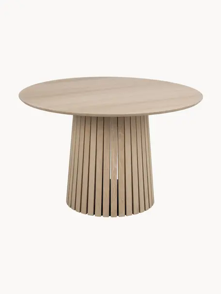 Okrúhly stôl z dreva Christo, Ø 120 cm, MDF-doska strednej hustoty s dubovou dyhou, ošetrené olejom, Dubové drevo, Ø 120 cm