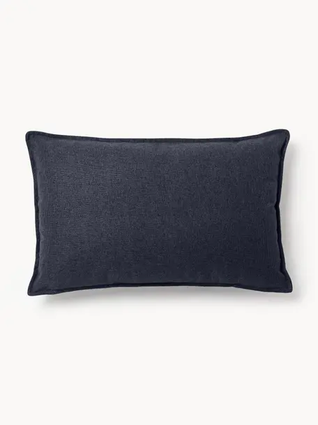 Sofa-Kissen Lennon, Hülle: 100 % Polyester, Webstoff Dunkelblau, B 50 x L 80 cm