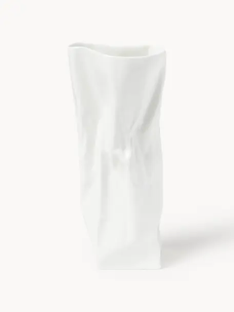 Design Porzellan-Vase Adelaide, H 22 cm, Porzellan, Cremeweiss, B 10 x H 22 cm