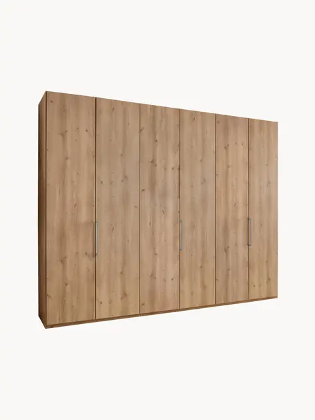 Drehtürenschrank Monaco, 6-türig, Korpus: Holzwerkstoff, foliert, Griffe: Metall, beschichtet, Holz, B 295 x H 216 cm