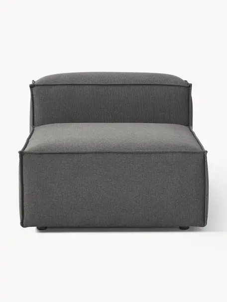 Chauffeuse modulable Lennon, Tissu anthracite, larg. 89 x prof. 119 cm