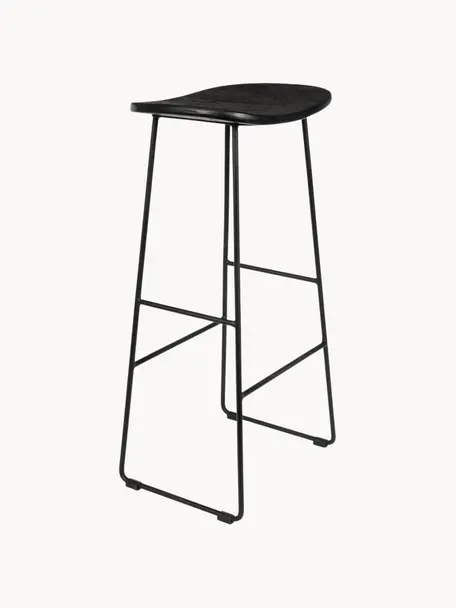 Tabouret de bar Tangle, Noir, larg. 40 x haut. 80 cm