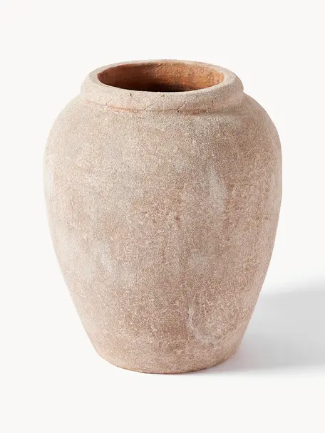 Grand vase à poser au sol Leana, Terracotta, Terracotta, Ø 41 x haut. 50 cm