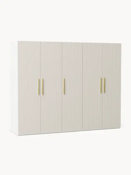 Modulární skříň s otočnými dveřmi Simone, šířka 250 cm, více variant, Dřevo, světle béžová, Interiér Classic, Š 250 x V 236 cm