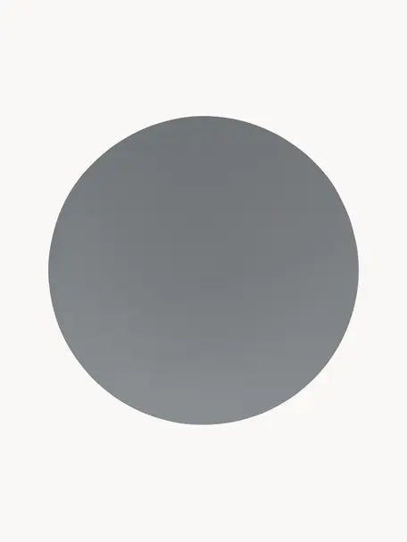 Tovaglietta americana rotonda in similpelle Pik 2 pz, Plastica (PVC), Grigio scuro, Ø 38 cm