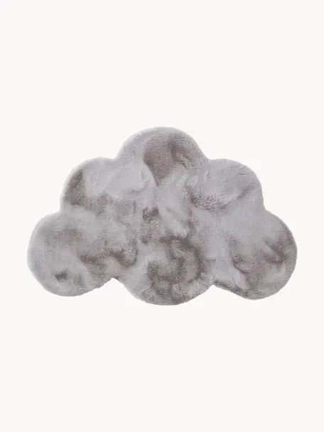 Hoogpolig kindervloerkleed Dave, 100% polyester, Grijs, B 80 x L 120 cm (maat XS)