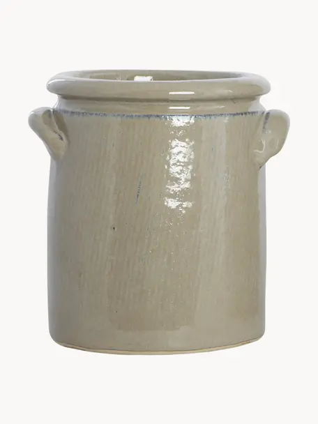 Bloempot Pottery, H 15 cm, Witte klei, Lichtbeige, Ø 13 x H 15 cm