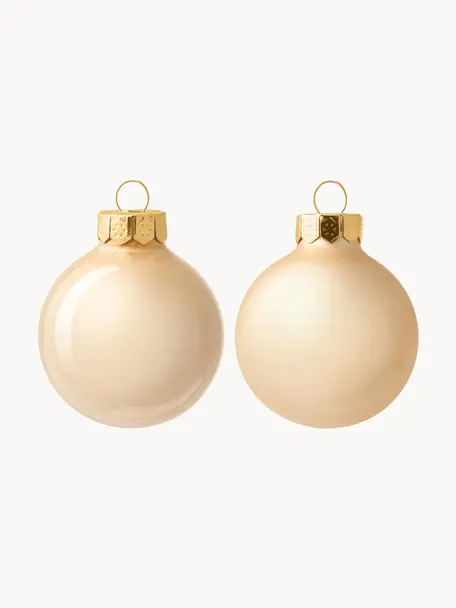 Set de bolas de Navidad Globe, 6 uds., Beige, crema, Ø 10 cm, 4 uds.