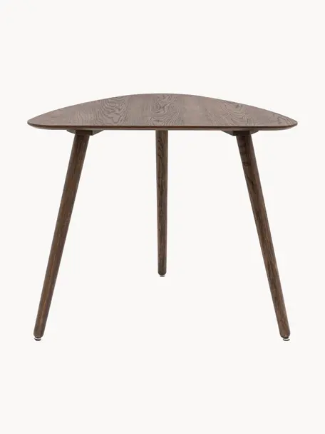 Mesa de comedor de madera Hatfield, 80 x 90 cm, Tablero: chapa de roble, madera de, Patas: tablero de fibra de densi, Madera de roble lacada en oscuro, An 80 x F 90 cm