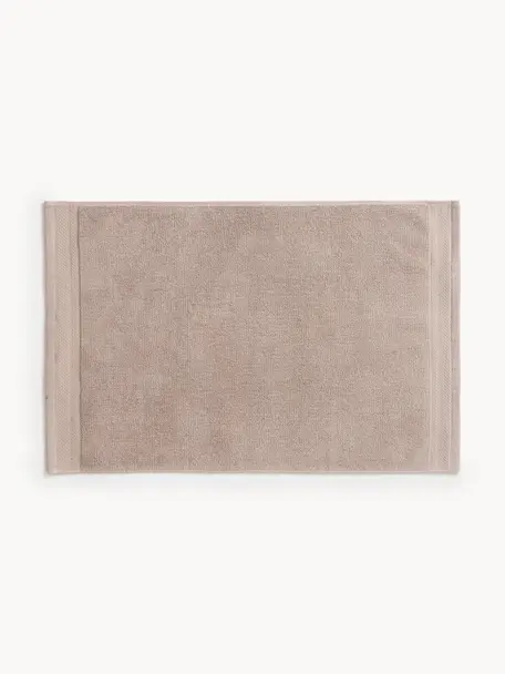 Badematte Premium aus Bio-Baumwolle, rutschfest, 100 % Bio-Baumwolle, GOTS-zertifiziert (von GCL International, GCL-300517)
 Schwere Qualität, 750 g/m², Beige, B 50 x L 70 cm