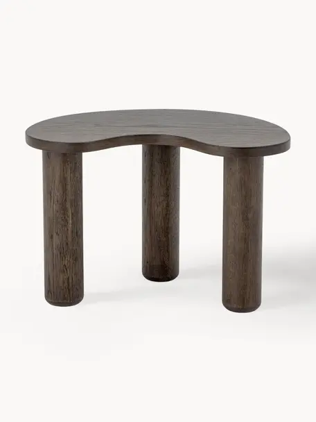 Table basse en bois d'hévéa de forme organique Luppa, Bois d'hévéa, Bois d'hévéa, larg. 53 x prof. 36 cm