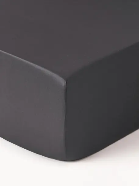 Sábana bajera de satén Premium, Gris antracita, Cama 135/140  cm (140 x 200 x 35  cm)