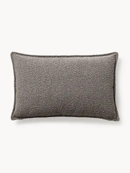 Cojín en tejido bouclé sofá Lennon, Funda: tejido bouclé (80% poliés, Bouclé greige, An 50 x L 80 cm