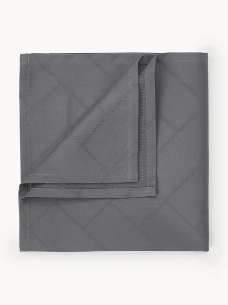 Serwetka z tkaniny Tiles, 4 szt., 100% bawełna, Antracytowy, S 45 x D 45 cm