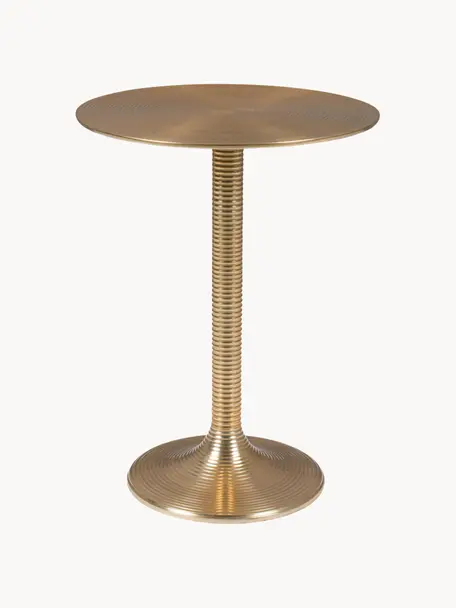 Table d'appoint ronde Hypnotising, Aluminium, laqué, Doré, Ø 37 x haut. 48 cm