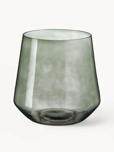 Ručne fúkaná sklenená váza Joyce, Sklo, Zelená, Ø 16 x V 16 cm