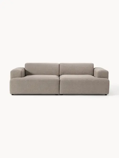 Sofa Melva (3-Sitzer), Bezug: 100 % Polyester Der strap, Gestell: Massives Kiefern- und Fic, Webstoff Greige, B 238 x T 101 cm