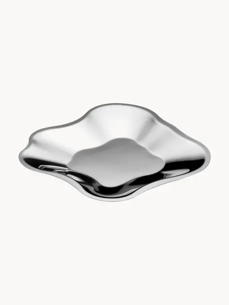 Dekorativní mísa z nerezové oceli Alvar Aalto, Nerezová ocel, Stříbrná, Š 36 cm, V 3 cm